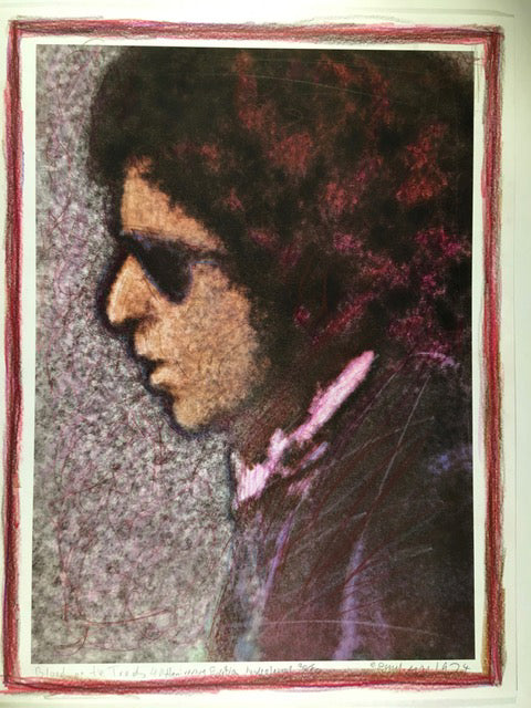 Bob Dylan, Blood on the Tracks, 40th Anniversary, 20/50 hand coloured 13X17 Digital Print